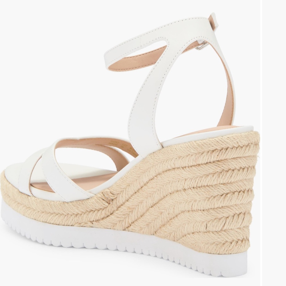 Stuart Weitzman White Espadrille Wedge Sandals size 7 NEW - Picture 3 of 5
